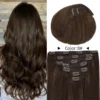 Vlasy 7pcs/set Lace Clip In Human Hair Extensions 8'' Real Human Hair Brazilian Clip in Hair Extensions For Adding Hair