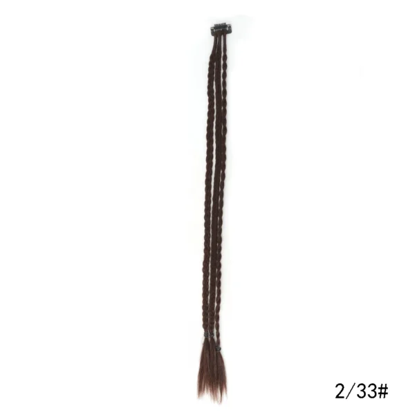 LUPU Synthetic Braid Clip in Hair Extensions Braids Long Ponytail Hairpieces For Women Kids Girls Daily Party Cosplay
