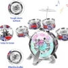 Mini Jazz Drum Set 6 Drums with Stool Musical Instruments Toy Birthday Gift for Beginners Boys Girls (with LED Light)