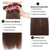 Straight  Chocolate Brown 1/3/4Human Hair Bundles Deal  Human Hair Weaving Wefts Remy Human Hair Extensions for Women  100 G/Pcs