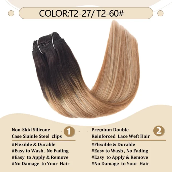 Vlasy 7pcs/set Lace Clip In Human Hair Extensions 8'' Real Human Hair Brazilian Clip in Hair Extensions For Adding Hair