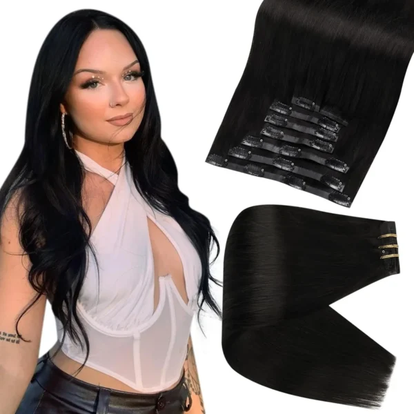 Full Shine Invisible Clip in Hair Extensions Real Hair 8Pcs 100g & 80g BlondE Hair Seamless Clip On Remy Extension Skin Weft