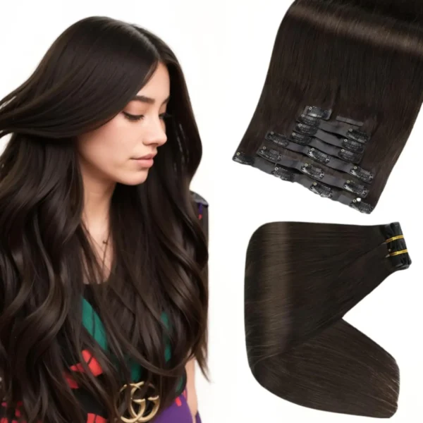 Full Shine Invisible Clip in Hair Extensions Real Hair 8Pcs 100g & 80g BlondE Hair Seamless Clip On Remy Extension Skin Weft