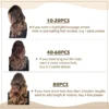 Vlasy 7pcs/set Lace Clip In Human Hair Extensions 8'' Real Human Hair Brazilian Clip in Hair Extensions For Adding Hair