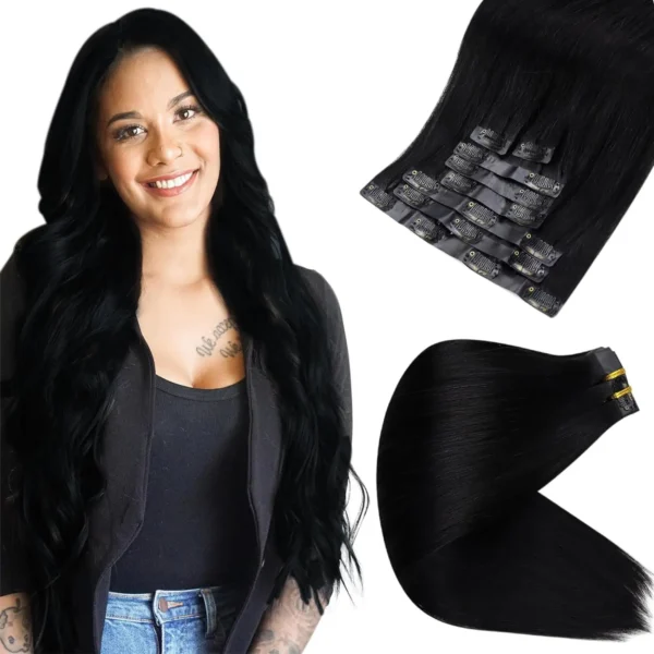 Full Shine Invisible Clip in Hair Extensions Real Hair 8Pcs 100g & 80g BlondE Hair Seamless Clip On Remy Extension Skin Weft