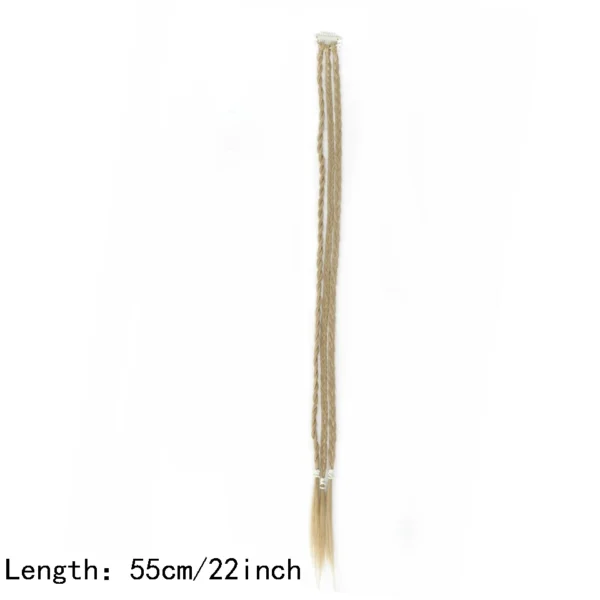 LUPU Synthetic Braid Clip in Hair Extensions Braids Long Ponytail Hairpieces For Women Kids Girls Daily Party Cosplay