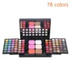 40/74/78 Colors Glitter Eyeshadow Palette Matte Waterproof Long Lasting Pressed Powder Cosmetics Kit  Fashion Women MakeUp Tools