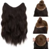 Synthetic Long Curly Wave Hairstyle 5 Clip In Hair Extensions 18Inch One Piece Hairpiece Brown Blonde Black Fake Hair For Women