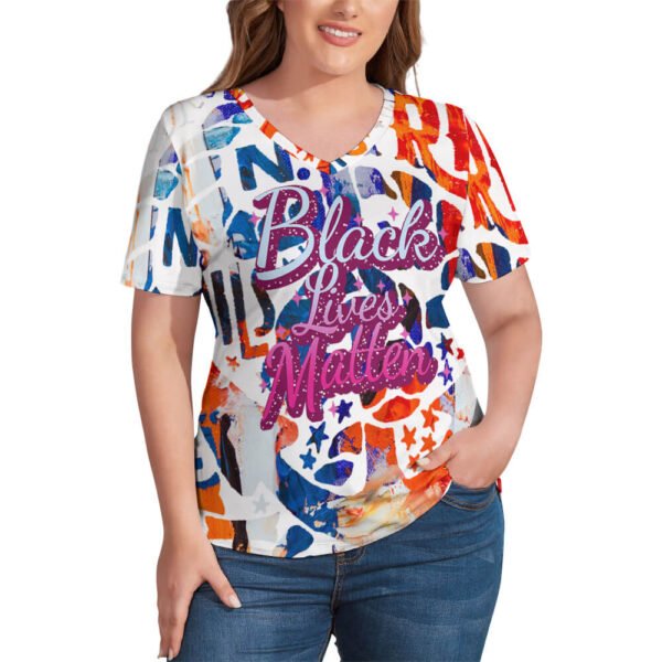 Ice Silk  New V Neck Short-sleeve Women Shirt